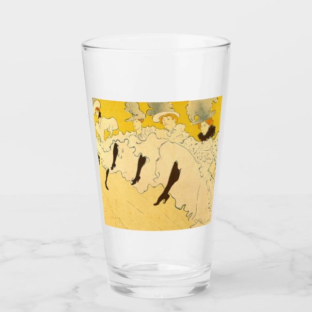 Toulouse Lautrec Yellow Dancing Girl Poster Glass (Front)