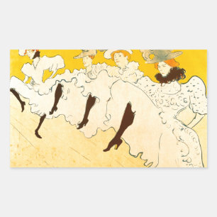 Toulouse Lautrec Yellow Dancing Girl Poster Rectangular Sticker