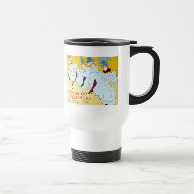 Toulouse Lautrec Yellow Dancing Girl Poster Travel Mug (Right)