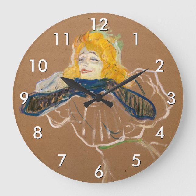 Toulouse-Lautrec - Yvette Guilbert Singing Large Clock (Front)