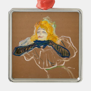 Toulouse-Lautrec - Yvette Guilbert Singing Metal Tree Decoration