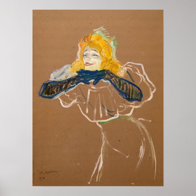 Toulouse-Lautrec - Yvette Guilbert Singing Poster (Front)