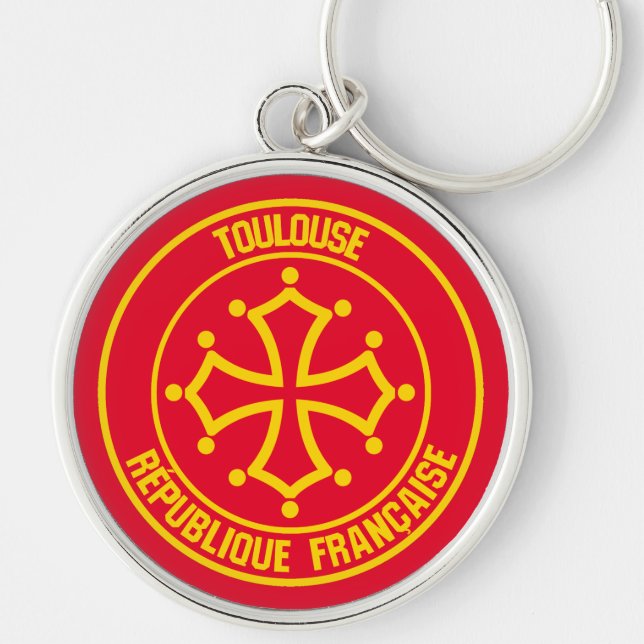 Toulouse Round Emblem Key Ring (Front)