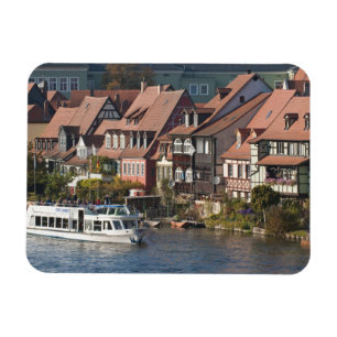 Tour boat in Little Venice and River Regnitz Magnet