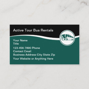 Tour Bus Theme Travel Business Cards