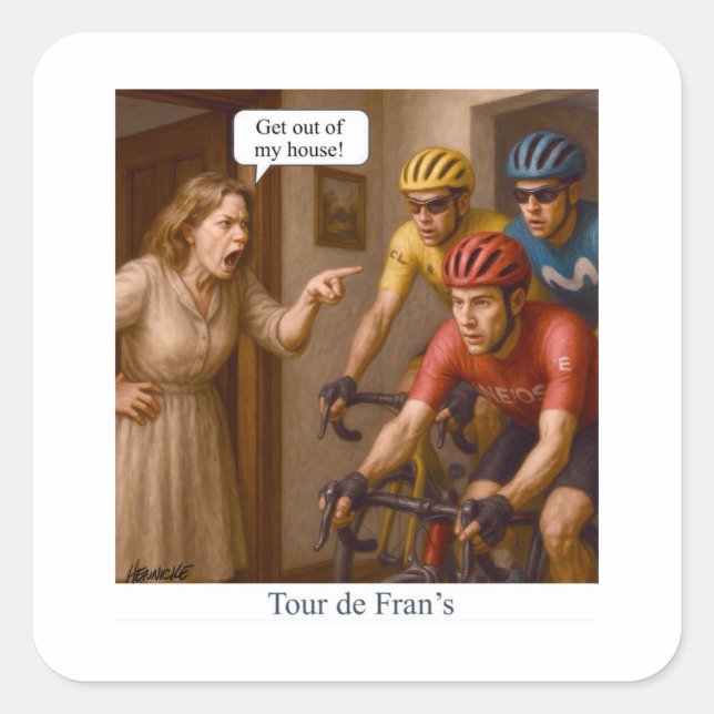Tour de Fran’s Square Sticker (Front)