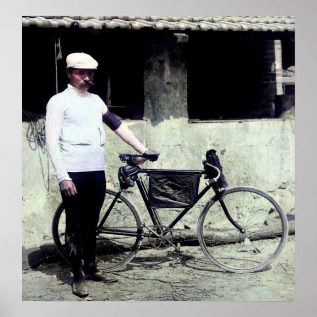 Tour De France 1903 Winner Maurice Garin Colourize Poster (Front)