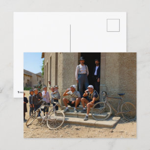 Tour de France 1921 After The Stage Beer Time Colo Postcard