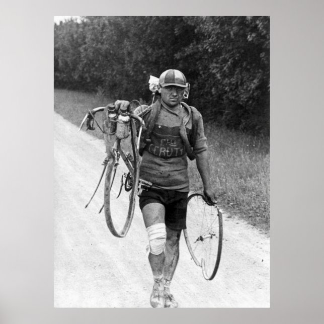 Tour de France 1928 Italian Giusto Cerutti Wrecked Poster (Front)