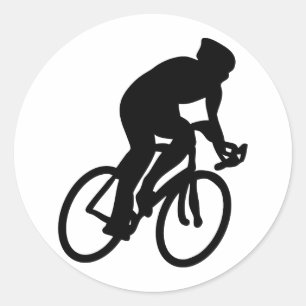 tour de france cyclist classic round sticker