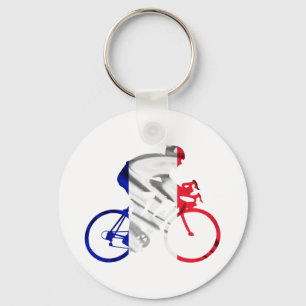 Tour de france cyclist key ring