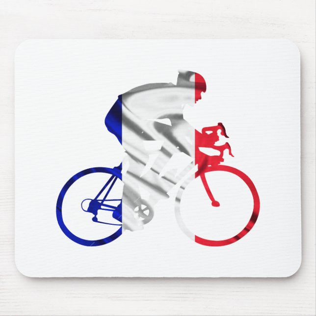 Tour de france cyclist mouse mat (Front)