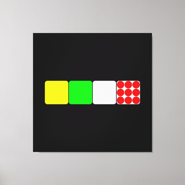 Tour de France Jerseys 2 Black Canvas Print (Front)