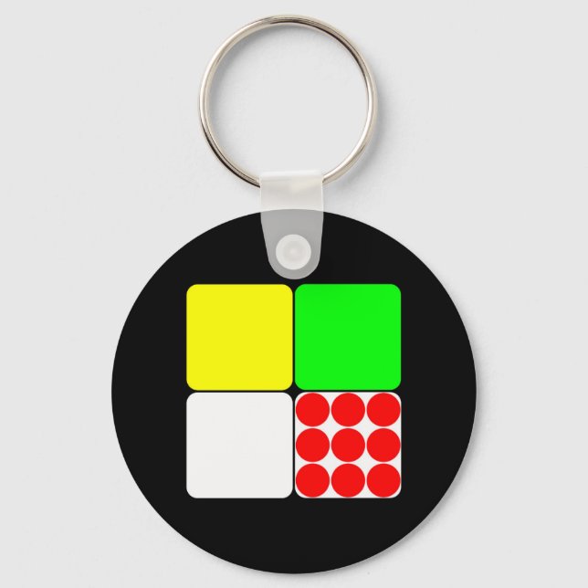 Tour de France Jerseys 3 Black Key Ring (Front)