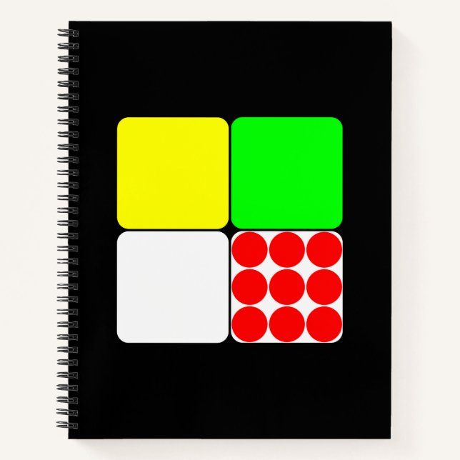 Tour de France Jerseys 3 Black Notebook (Front)