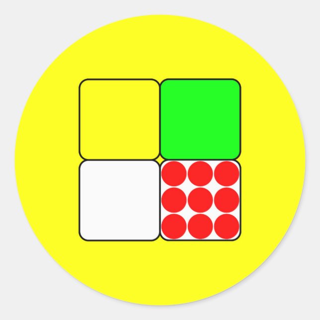 Tour de France Jerseys 3 Yellow Classic Round Sticker (Front)