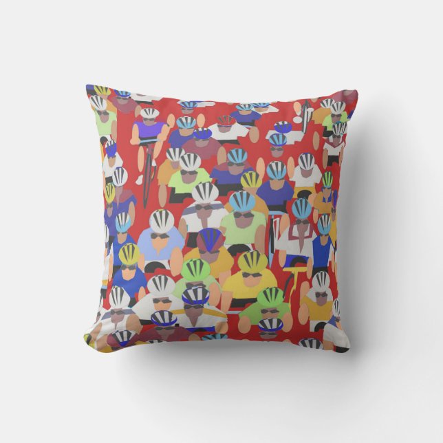Tour de France throw pillow (Front)