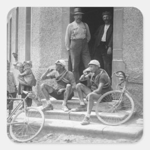 Tour De France - Vintage Taking A Break Square Sticker