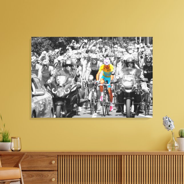 Tour de France Yellow Jersey Peloton Cycling Race  Canvas Print (Insitu(LivingRoom))