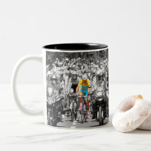 Tour de France Yellow Jersey Peloton Cycling Race  Two-Tone Coffee Mug