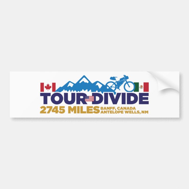 Tour Divide Bumper Sticker (Front)