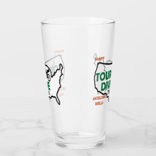 Tour Divide USA logo pint glass (Right)