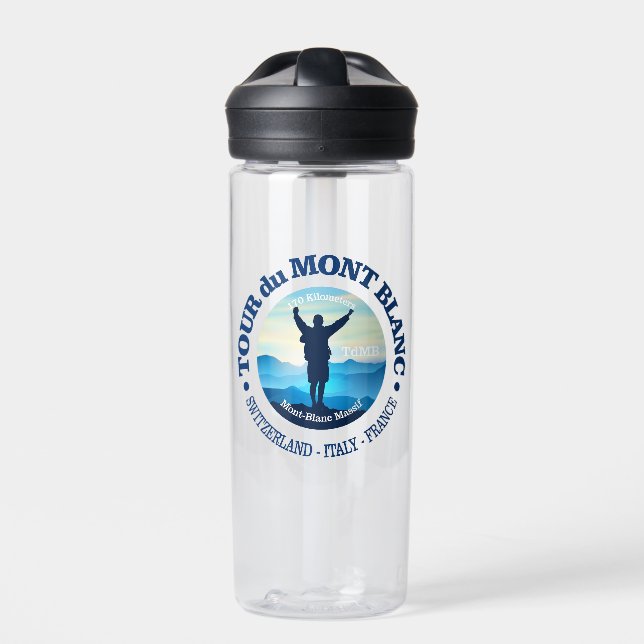 Tour du Mont Blanc (V) Water Bottle (Front)