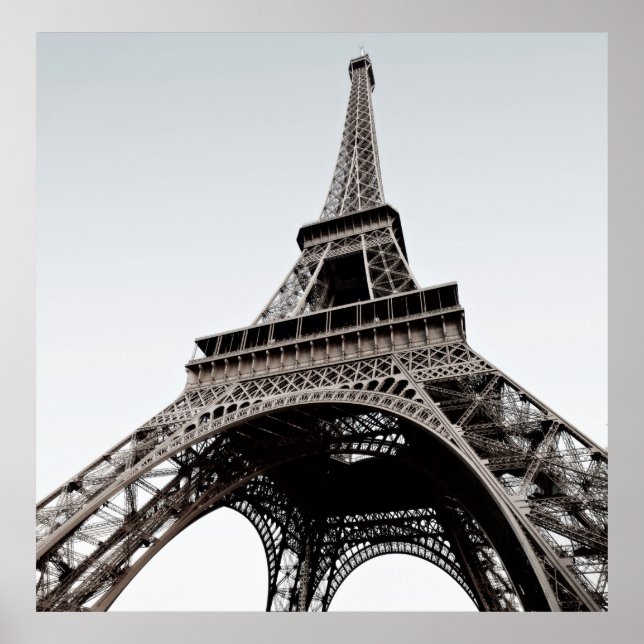 Tour Eiffel Black & White Poster (Front)