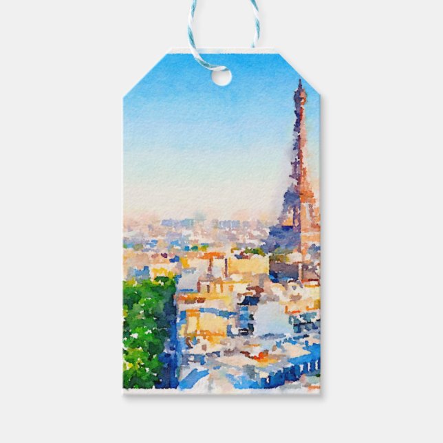 Tour Eiffel - Paris Gift Tags (Front)