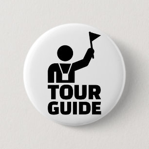 Tour guide 6 cm round badge
