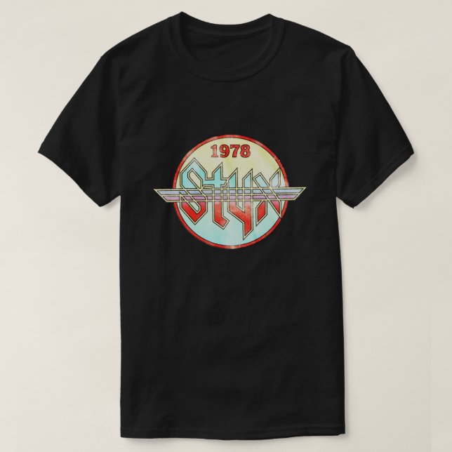 Tour Music Gift American STYX Circle 1978 World Co T-Shirt (Design Front)