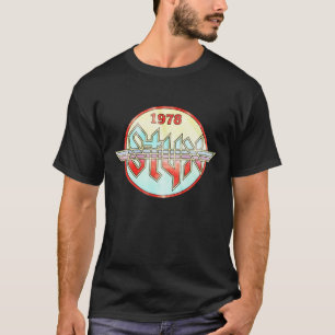 Tour Music Gift American STYX Circle 1978 World Co T-Shirt