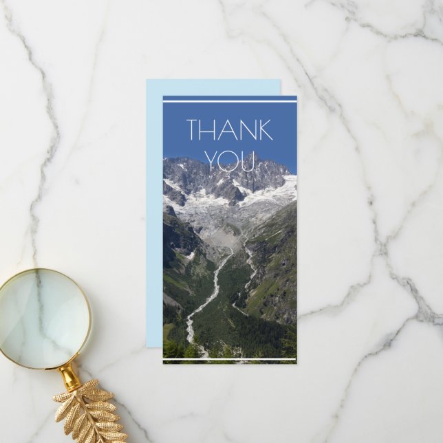 Tour noir, La Fouly, Switzerland Thank You Card (Front/Back In Situ)