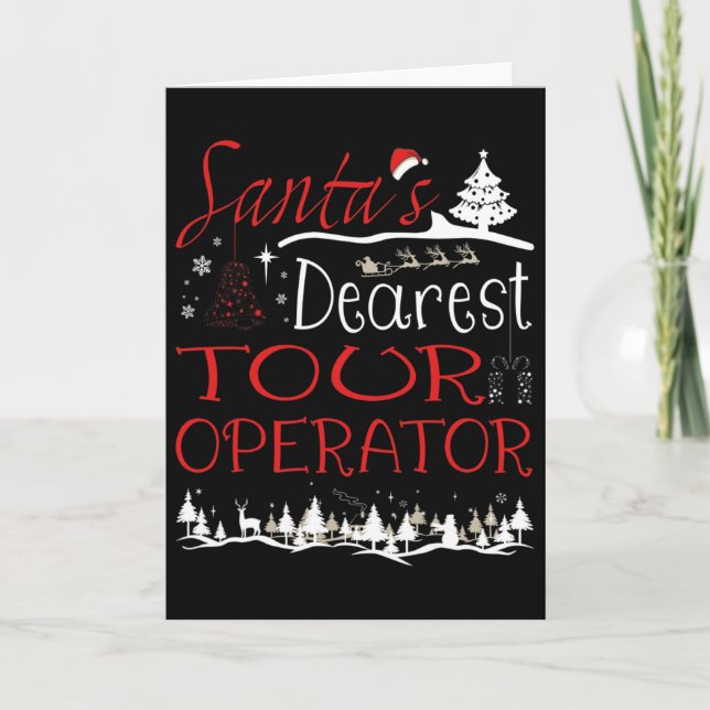 Tour Operator Xmas Job Funny Christmas  Card (Front)