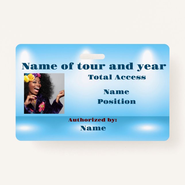 Tour Pass ID Badge (Front)