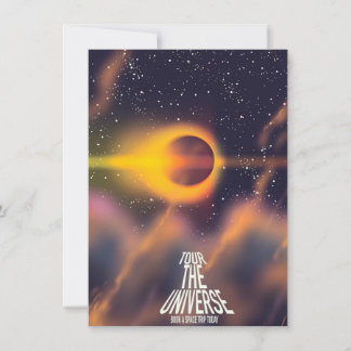 Tour the Universe "Book a trip today" Invitation