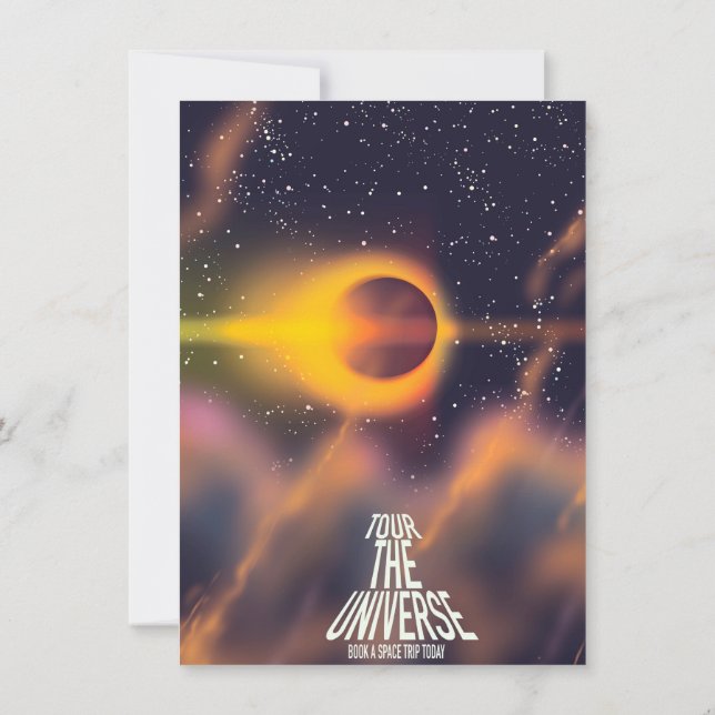 Tour the Universe "Book a trip today" Invitation (Back)