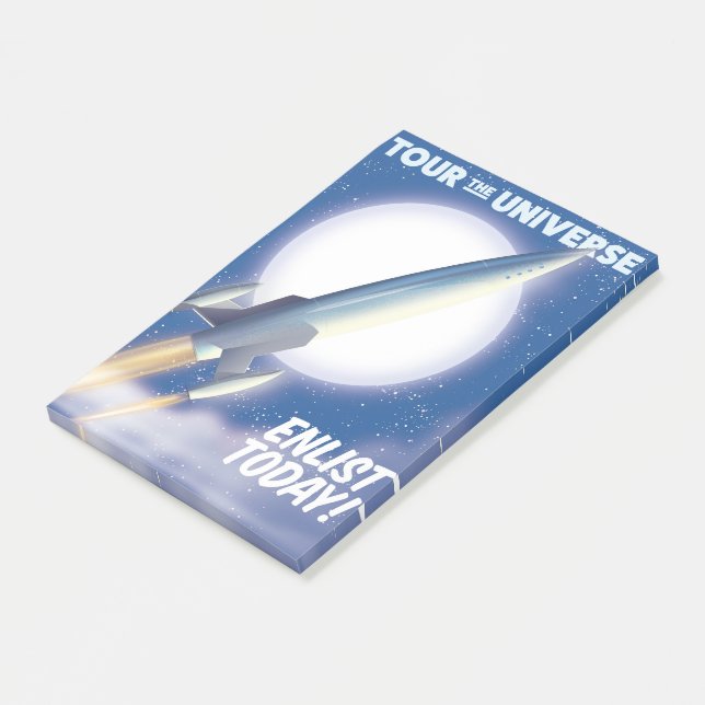 Tour the Universe! Enlist today! Post-it Notes (Angled)