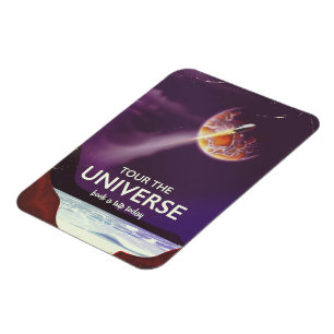 Tour the Universe vintage science fiction poster Magnet