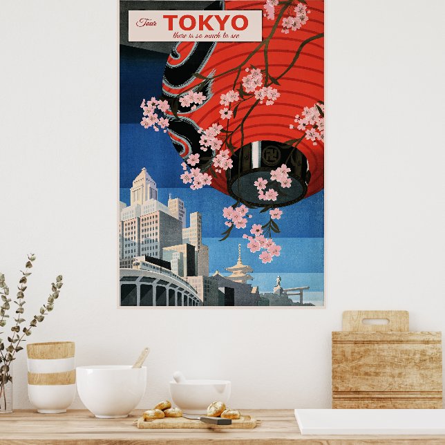 Tour Tokyo, Japan, travel poster, Poster (Kitchen)