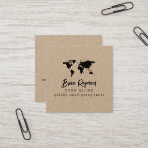 Tour / Tourism Guide  Square Business Card