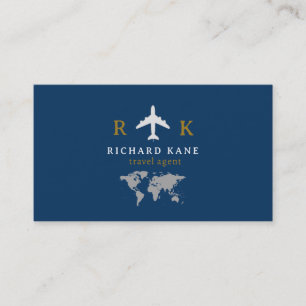 Tour Tourism Travel Agent blue Business Card