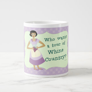 Tour Whine Country Funny Housewife Cartoon Large Coffee Mug