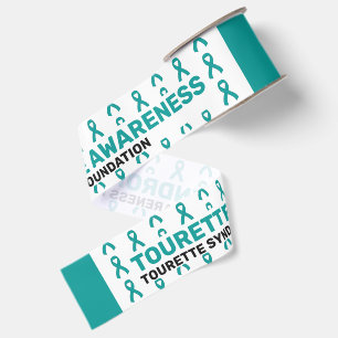 Tourette Syndrome Awareness Pattern Ribbon Grosgrain Ribbon