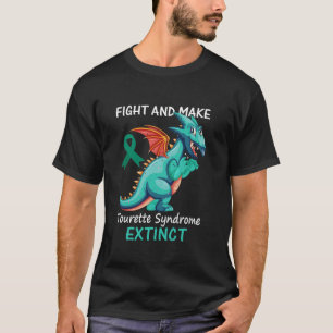 Tourette Syndrome Awareness Support Funny Dinosaur T-Shirt