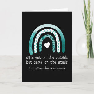 Tourette Syndrome Awareness Tourettes Warrior Teal Card