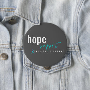 tourette syndrome. hope support. Buttons