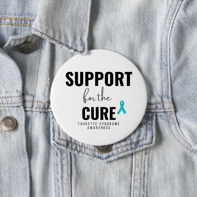 tourette syndrome. support for the cure.Button 10 Cm Round Badge (In Situ)