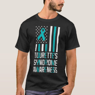 Tourette Syndrome US Flag TS Warrior Survivor Zip T-Shirt