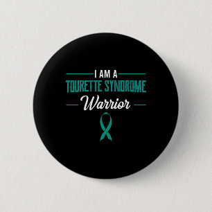Tourette Syndrome Warrior Teal Ribbon Coprolalia G 6 Cm Round Badge
